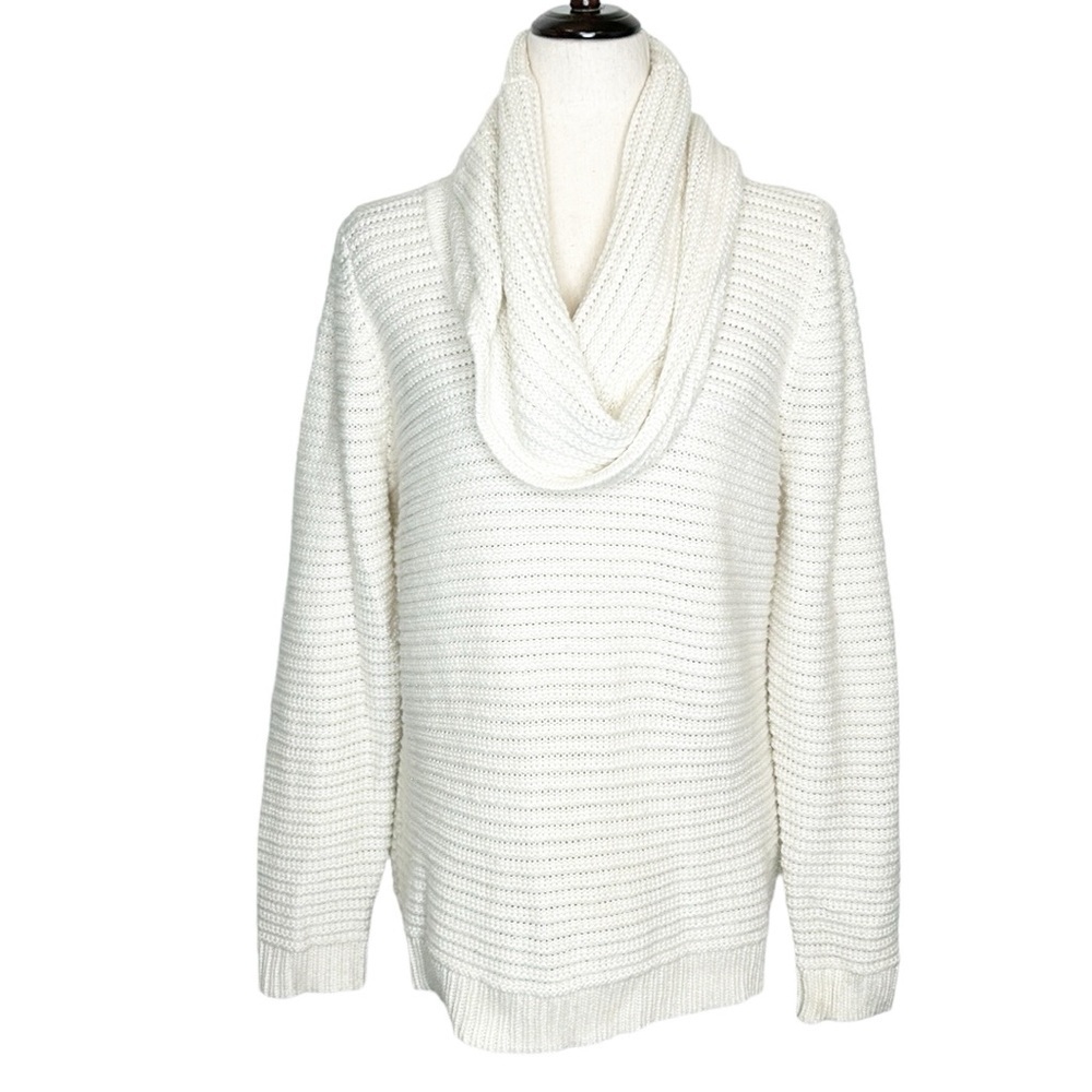 Classiques Entier‎ Cowl Neck Sweater Women's XL Ivory Wool Angora